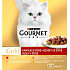Purina Gourmet Gold for Cats, beef, turkey with duck, salmon with chicken, chicken with liver, 8x85 g