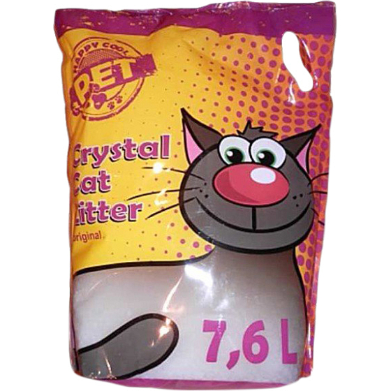 Silica Happy Cool Pet, silicone cat litter, bedding, 7.6 l
