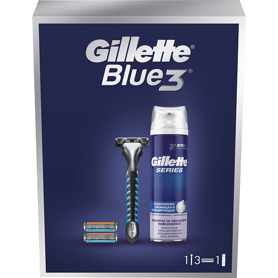 Gillette Fusion 5 Razor, Replacement Cartridges, 200 ml Gel