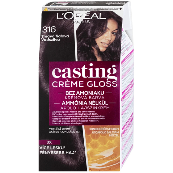 Loreal Paris Casting Creme Gloss hair color 316 dark purple