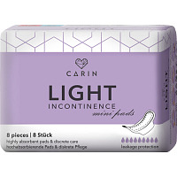 Carin Light incontinence pads, 8 pcs