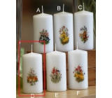 Lima Spring motif Bunnies candle white cylinder 50 x 100 mm 1 piece