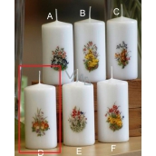 Lima Spring motif Bunnies candle white cylinder 50 x 100 mm 1 piece
