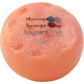 Fragrant Daisy Chain Glycerine massage soap with a sponge filled with the scent of Marc Jacobs Daisy perfume in white-orange color 200 g