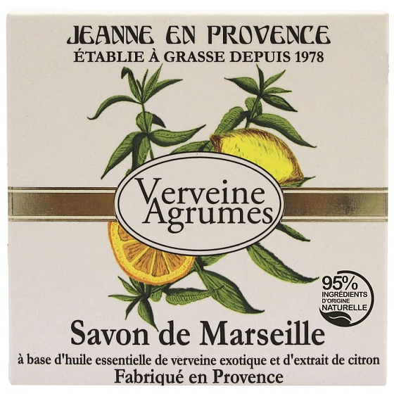 Jeanne en Provence Verveine Cédrat - Verbena and Citrus Fruits Solid Toilet Soap 100 g