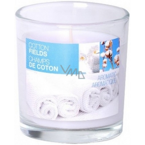 Bolsius Aromatic Cotton Fields - Cotton plantations scented candle in glass 72 x 80 mm 320 g, burning time 39 hours