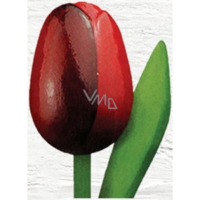 Bohemia Gifts Wooden tulip dark red 20 cm
