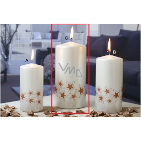 Lima Starlight candle white / copper 70 x 150 mm 1 piece