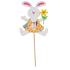 Bunny made of felt recess 8 cm + skewers yellow