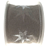 Ditipo Fabric ribbon with gray silver star wire 2 mx 40 mm