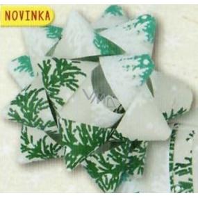 Nekupto Starfish medium luxury Christmas, green, twigs 6.5 cm HV 210 50