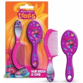 Troll Brush and Hair Comb for Kids 2 Pieces