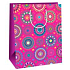 Ditipo Gift paper bag 26 x 32.5 x 13.8 cm pink colored mandalas