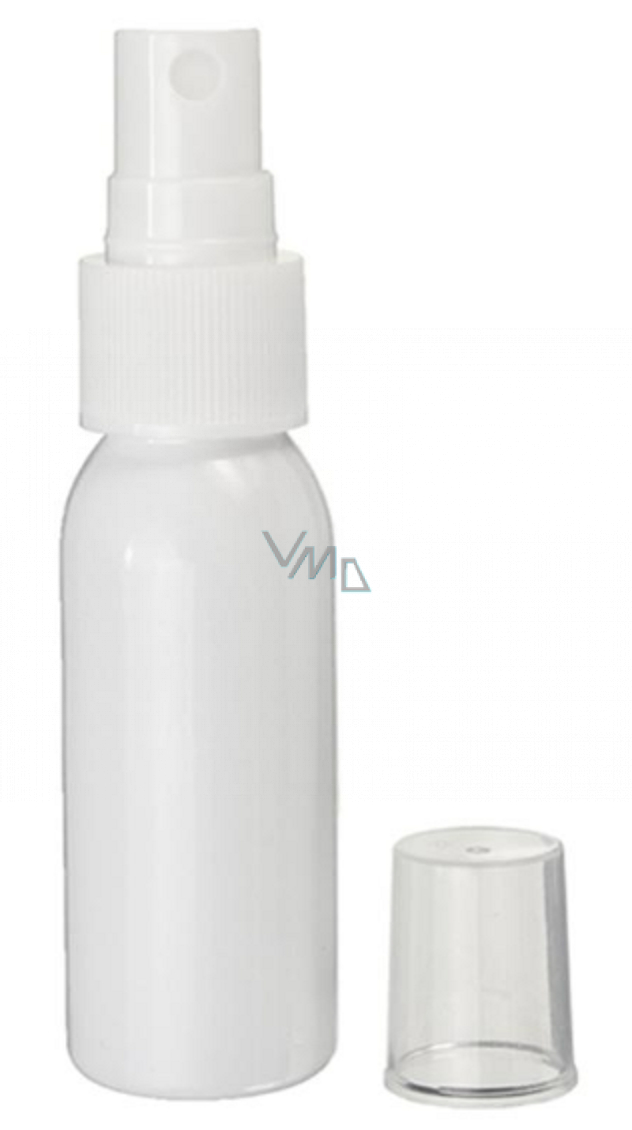 Spray plastic bottle white refillable opaque 100 ml VMD parfumerie