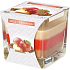 Bispol Apple & Cinnamon - Apple and cinnamon tricolor scented candle glass, burning time 32 hours 170 g