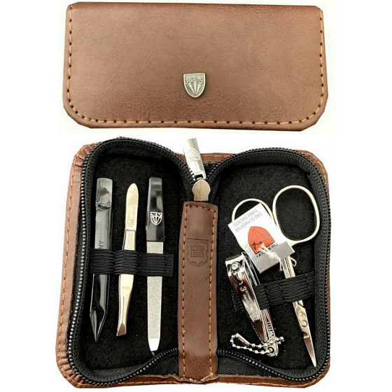 Kellermann 3 Swords Luxury Manicure 5 Piece Genuine Leather