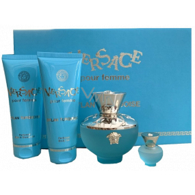 Versace Dylan Turquoise eau de toilette for women 100 ml + shower gel 100 ml + body gel 100 ml + eau de toilette 5 ml, gift set for women