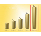 Lima Candle smooth metal gold cylinder 60 x 300 mm 1 piece