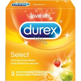 Durex Select condom colored flavored nominal width: 56 mm 3 pieces