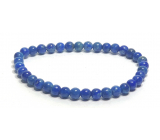 Lapis Lazuli bracelet elastic natural stone, ball 5 - 6 mm / 16 - 17 cm, harmony stone