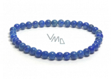 Lapis Lazuli bracelet elastic natural stone, ball 5 - 6 mm / 16 - 17 cm, harmony stone