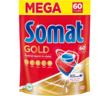 Somat Gold 12 Action Dishwasher Tablets, helps remove even stubborn dirt without pre-washing 60 tablets