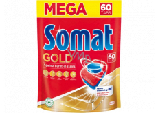 Somat Gold 12 Action Dishwasher Tablets, helps remove even stubborn dirt without pre-washing 60 tablets