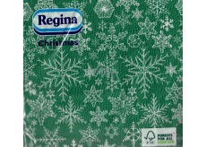 Regina Paper napkins 1 ply 33 x 33 cm 20 pieces Christmas green white flakes