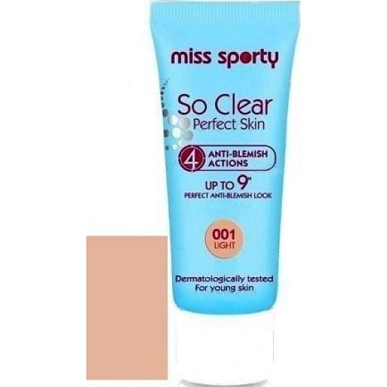 Miss Sports So Clear Anti-Bacterial Makeup 002 medium 30 ml