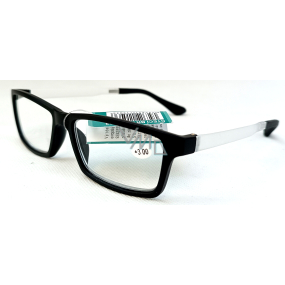 Berkeley Reading dioptric glasses +3.0 plastic black, transparent side frames 1 piece MC2187