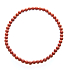 Jasper red bracelet elastic natural stone, ball 4 mm / 19 cm, full care stone