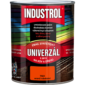 Industrol S2013 universal gloss top coat for metal and wood, 7551 orange, 750 ml