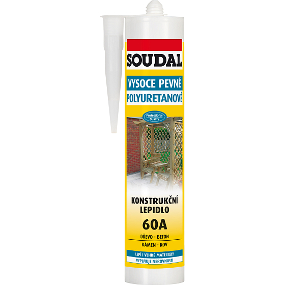 Soudal 60A Construction Adhesive for Wood, Clear, 300 ml