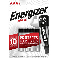 Energizer Max Alkaline AAA Micro Battery, 4 pcs