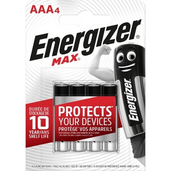 Energizer Max Alkaline AAA Micro Battery, 4 pcs