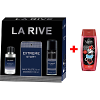 LA RIVE EXTREME STORY Eau de Toilette 75 ml + Spray Deodorant 150 ml, Gift Set for Men + La Rive 2in1 Minie Shower Gel 250 ml EXTRA
