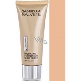 Gabriella Salvete Hydrating Foundation Nude Finish Makeup 02 Soft Beige 30 ml