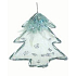 Silver sapling with feather and sequins for hanging 20 cm
