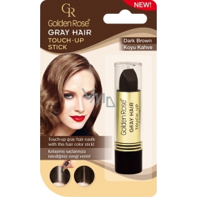 Golden Rose Gray Hair Touch-Up Stick Coloring Concealer for Hair and Gray Hair 02 Dark Brown 5.2 g
