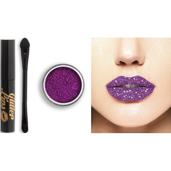 Glitter Lips long-lasting lip gloss with glitter Purple Reign 3.5 ml