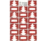 Arch Christmas tree red Christmas stickers for gifts 20 labels 1 arch