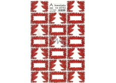 Arch Christmas tree red Christmas stickers for gifts 20 labels 1 arch