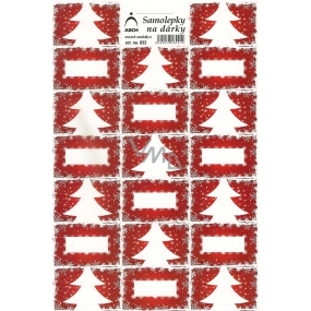 Arch Christmas tree red Christmas stickers for gifts 20 labels 1 arch