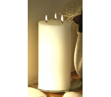 Lima Rustik candle white cylinder 3 wicks burning time approx. 140 hours 150 x 300 mm