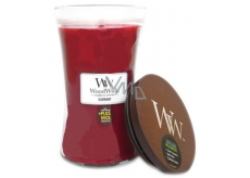 WoodWick Currant - Currant scented candle with wooden wick and glass lid large 609.5 g