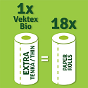 Vektex Mushroom cloth Bio in roll, 100% natural 12 pieces