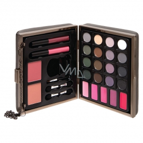 Body Collection eye shadow 16 pcs + lip gloss 2 pcs + cheek 2 pieces, cosmetic palette - handbag cosmetic bag