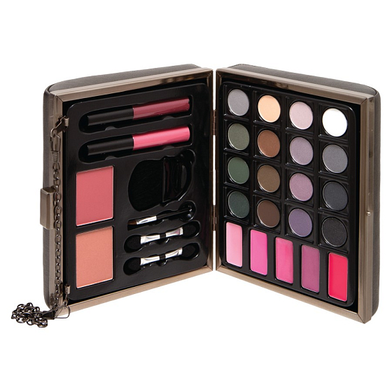 Body Collection eye shadow 16 pcs + lip gloss 2 pcs + cheek 2 pieces, cosmetic palette - handbag cosmetic bag