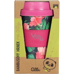 Albi Bamboo Travel Mug - Hibiscus 450 ml