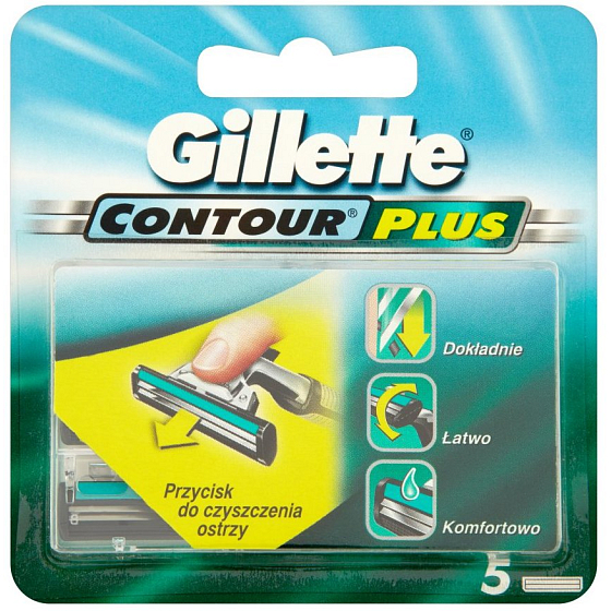 Gillette Contour Plus Replacement Blades for Men 5 Pieces